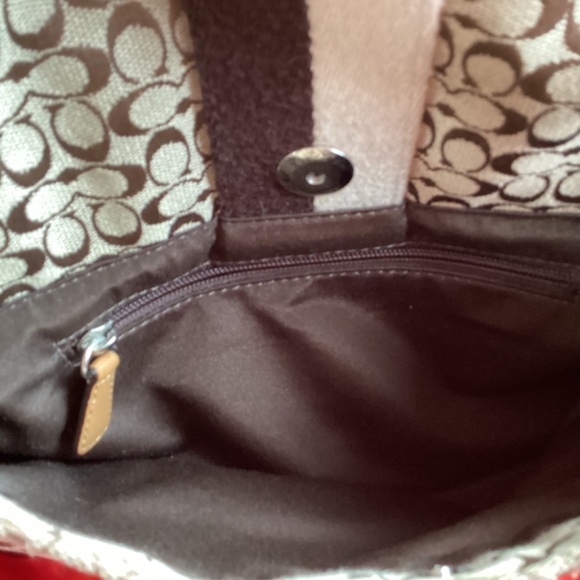 Coach Monogram Crossbody Messenger Style Handbag - Picture 12 of 14